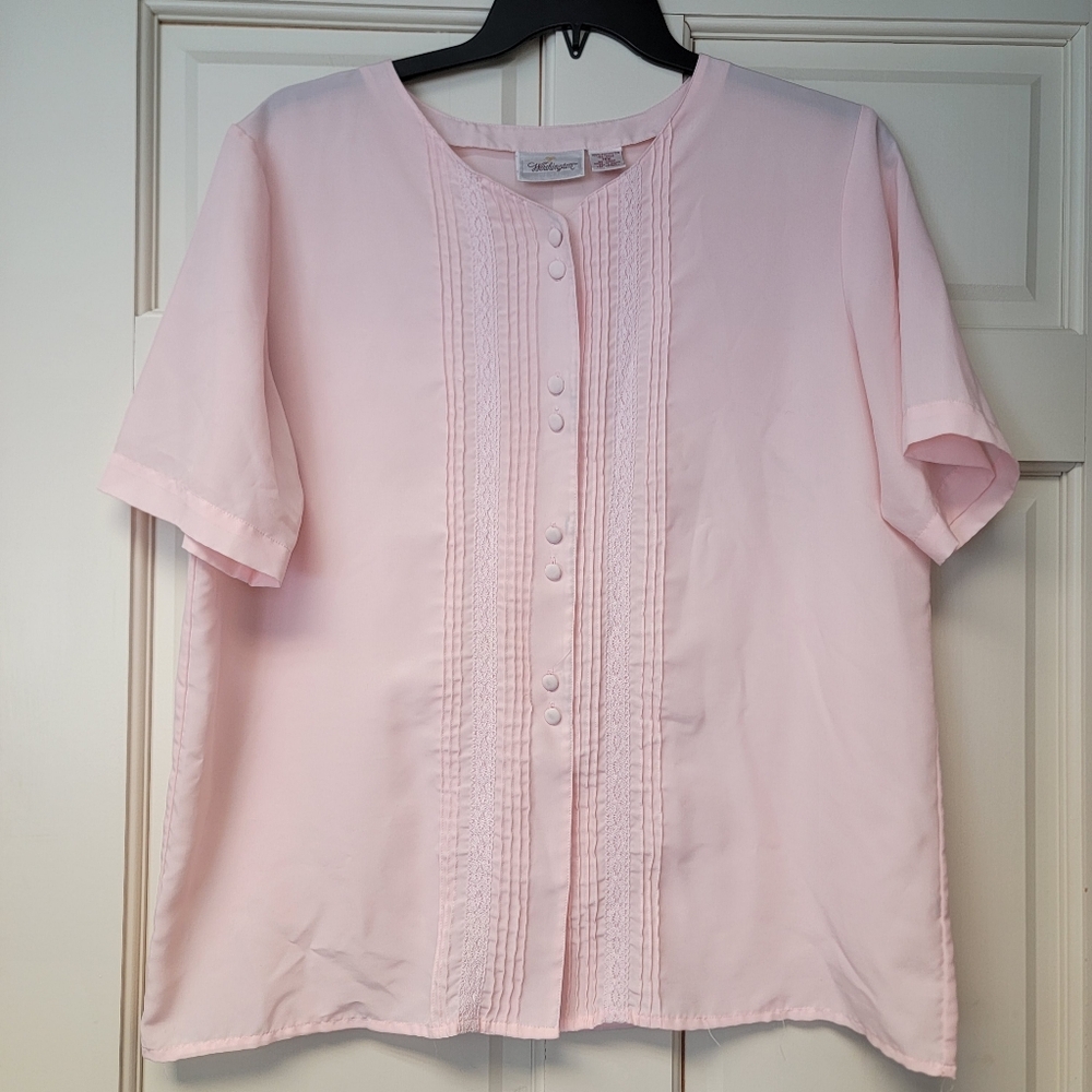 Vintage romantic pink blouse